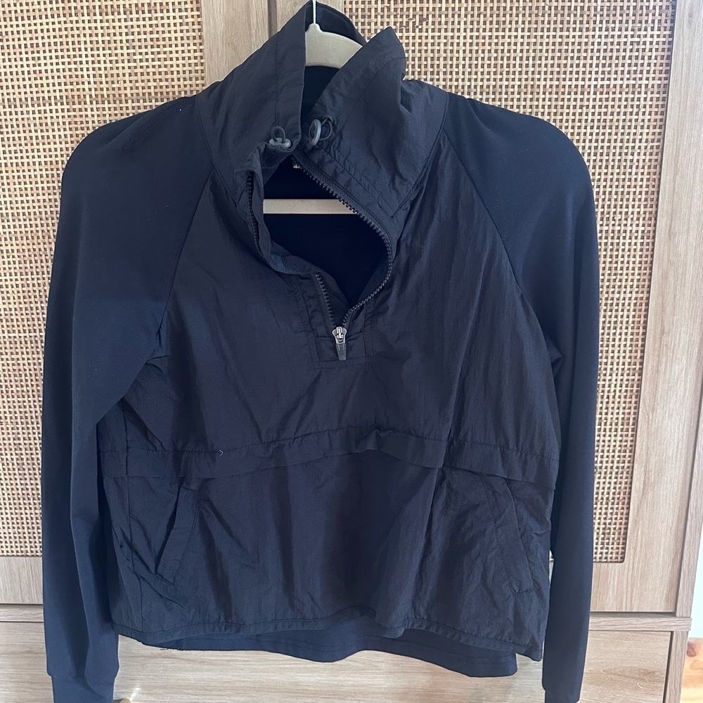 FP MOVEMENT by Free People Double Lined Windbreaker Workout Jacket Half Zip